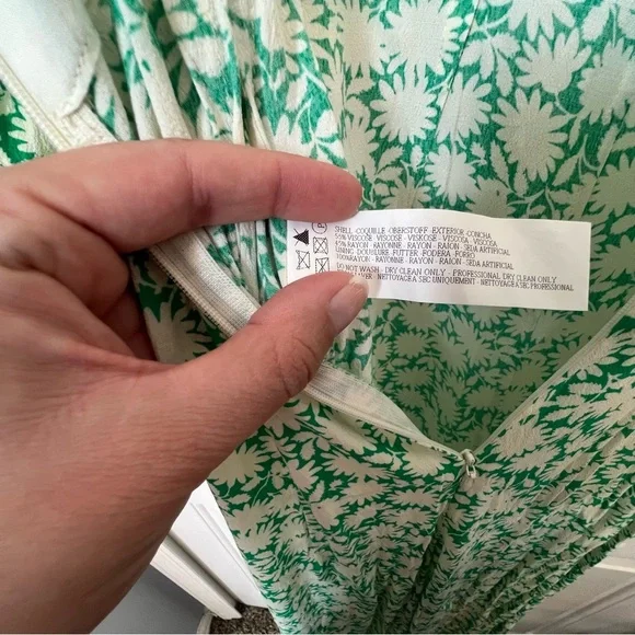 Revolve Capulet Jumpsuit Size Small Manzanita Floral Apple Green Square Neck - Picture 10 of 12